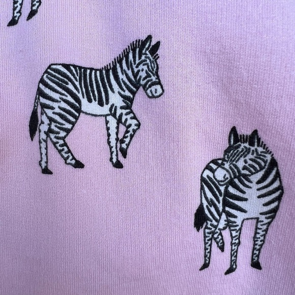 Monica + Andy Organic Cotton Zebra Print Double Ruffle Sweatshirt 12-18 Months - Picture 3 of 7